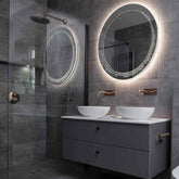 Espejo LED Redondo | Control por interruptor de pared | Luz blanca neutra - Reyze Seria Simetria Model 8